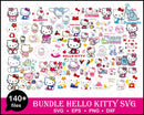140+ Hello Kitty Bundle svg, Hello kitty svg, eps, png, dxf