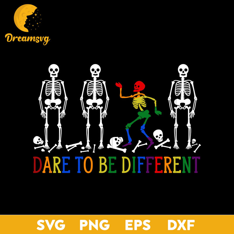 Dare to be diferent svg, Halloween svg, png, dxf, eps digital file.