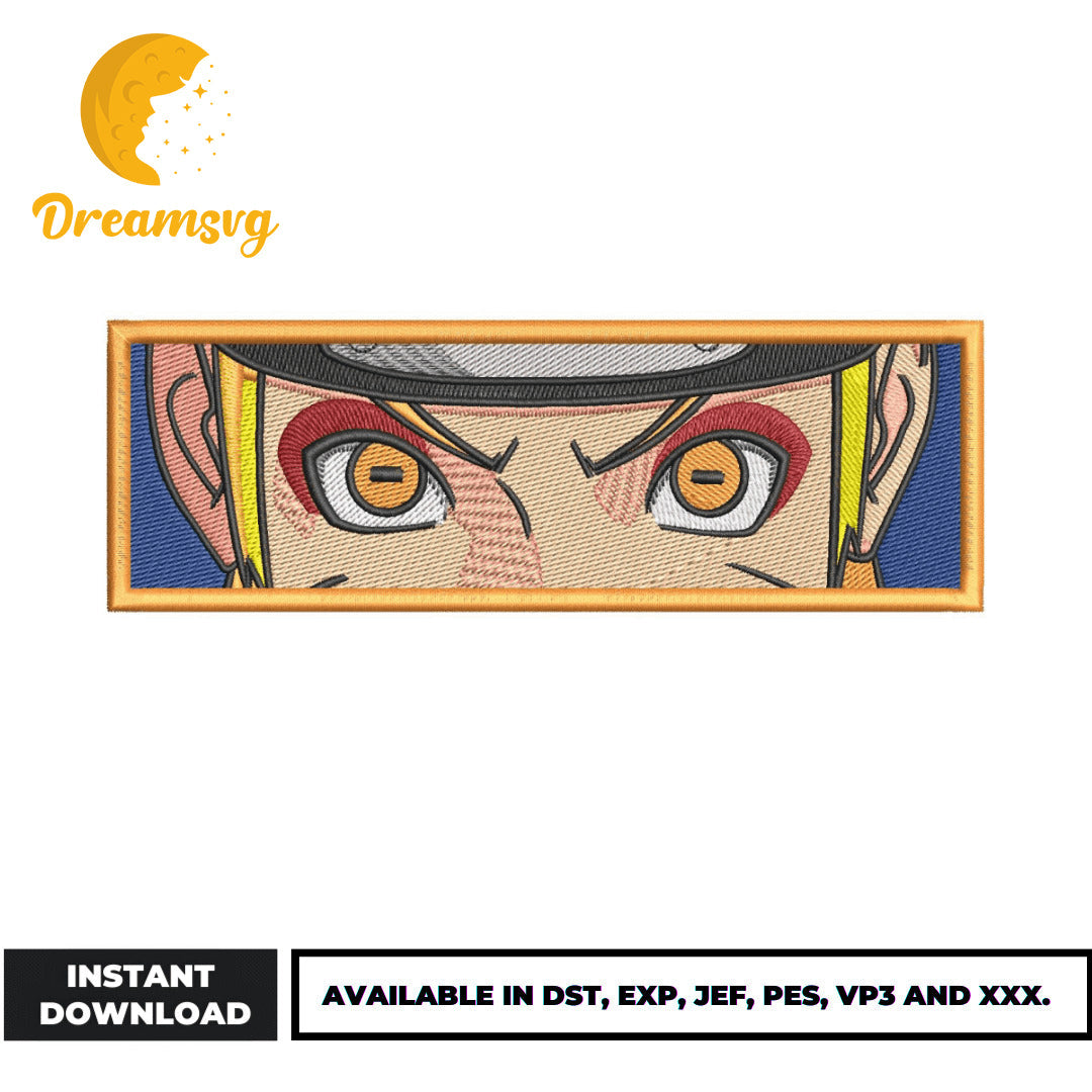 Naruto eyes embroidery design