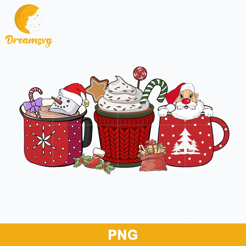 Santa Claus Merry Christmas Coffee Png, Snowman  Christmas Coffee Png, Christmas Coffee Png File.