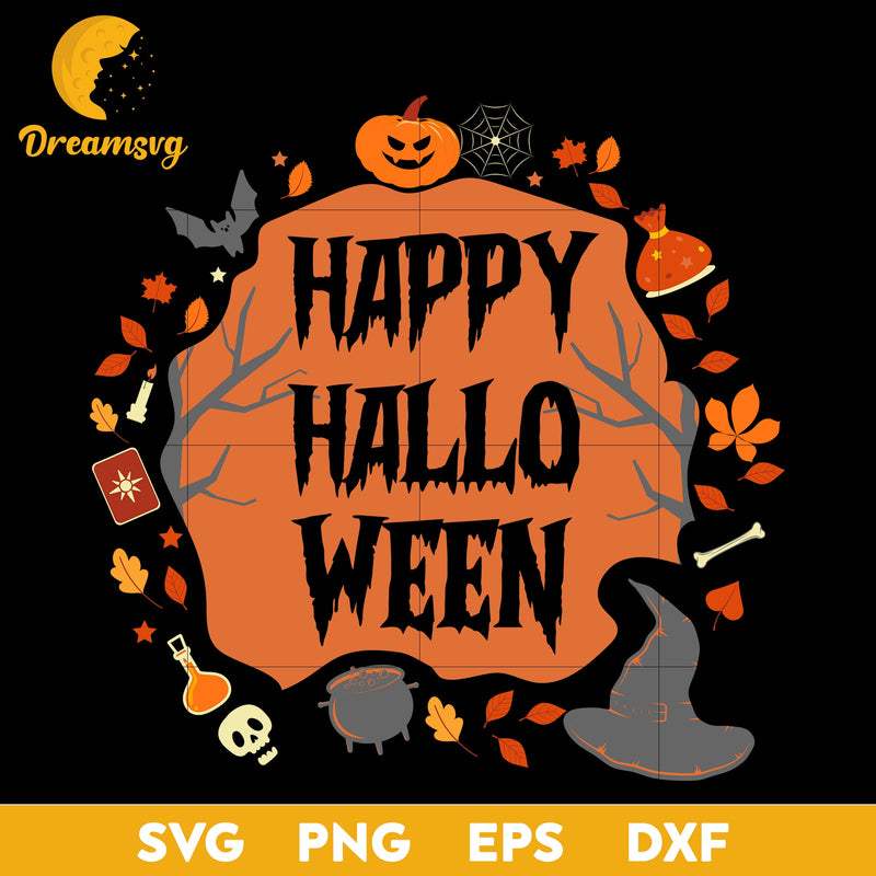 Happy halloween svg, Halloween svg, png, dxf, eps digital file.