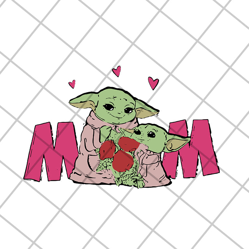 Baby Yoda I love Mama Mother’s day 2021 svg, Mother's day svg, eps, png, dxf digital file MTD20042103