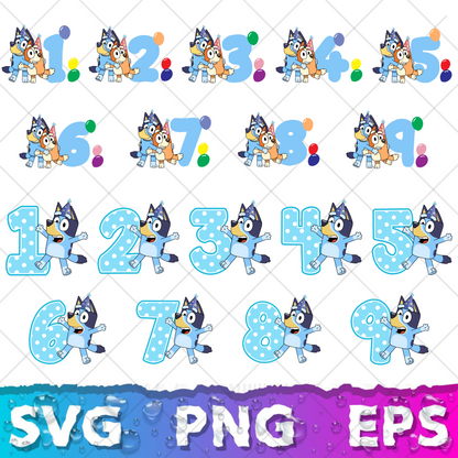 Bluey SVG & PNG Bundle - 850+ Bluey Family Clipart for Cricut & Silhouette, Sublimation, Stickers, Instant Download, Tshirt | Mug, Decals