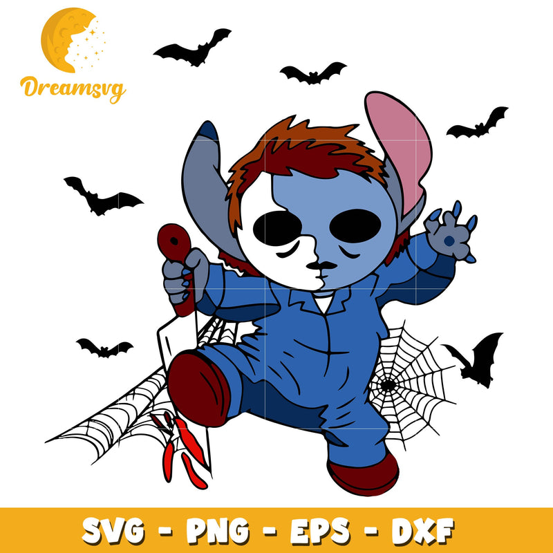 Stitch Michael Myers svg, Halloween svg