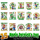 Mario Patrick’s Day PNG, Happy Go Lucky PNG, Mario PNG Designs