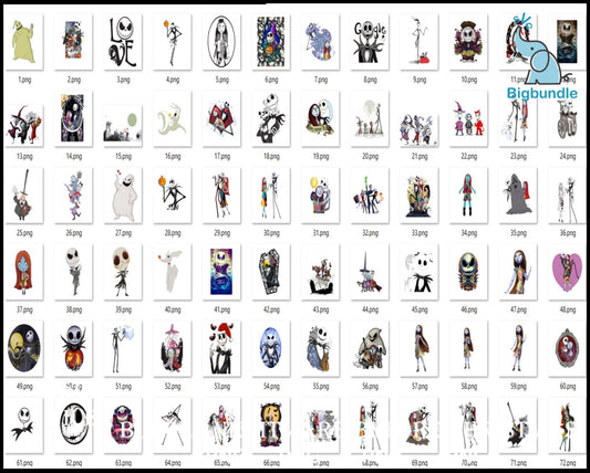 150+ Nightmare Before Christmas PNG Mega Bundle