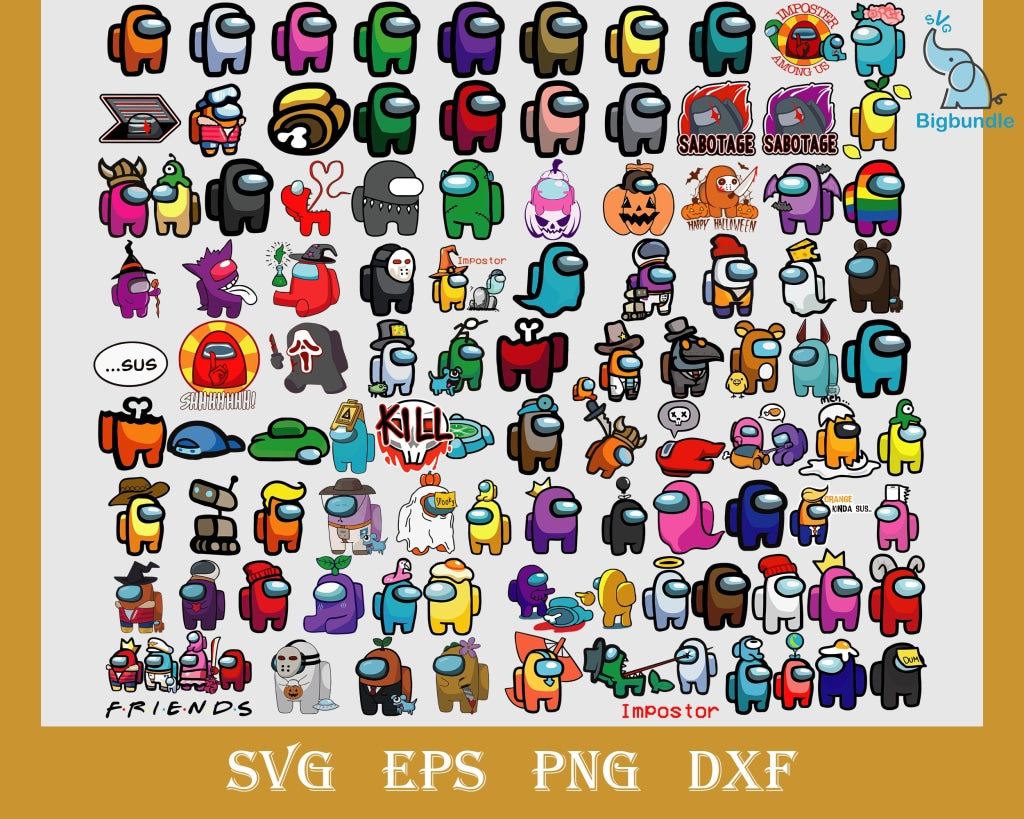 1500+ FILES Among Us SVG Bundle, Among Us Vector SVG, Among Us Game Svg, svg, eps, png, dxf, ai