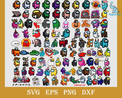 1500+ FILES Among Us SVG Bundle, Among Us Vector SVG, Among Us Game Svg, svg, eps, png, dxf, ai