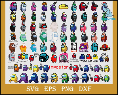 1500+ FILES Among Us SVG Bundle, Among Us Vector SVG, Among Us Game Svg, svg, eps, png, dxf, ai