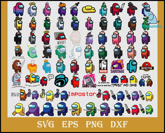 1500+ FILES Among Us SVG Bundle, Among Us Vector SVG, Among Us Game Svg, svg, eps, png, dxf, ai