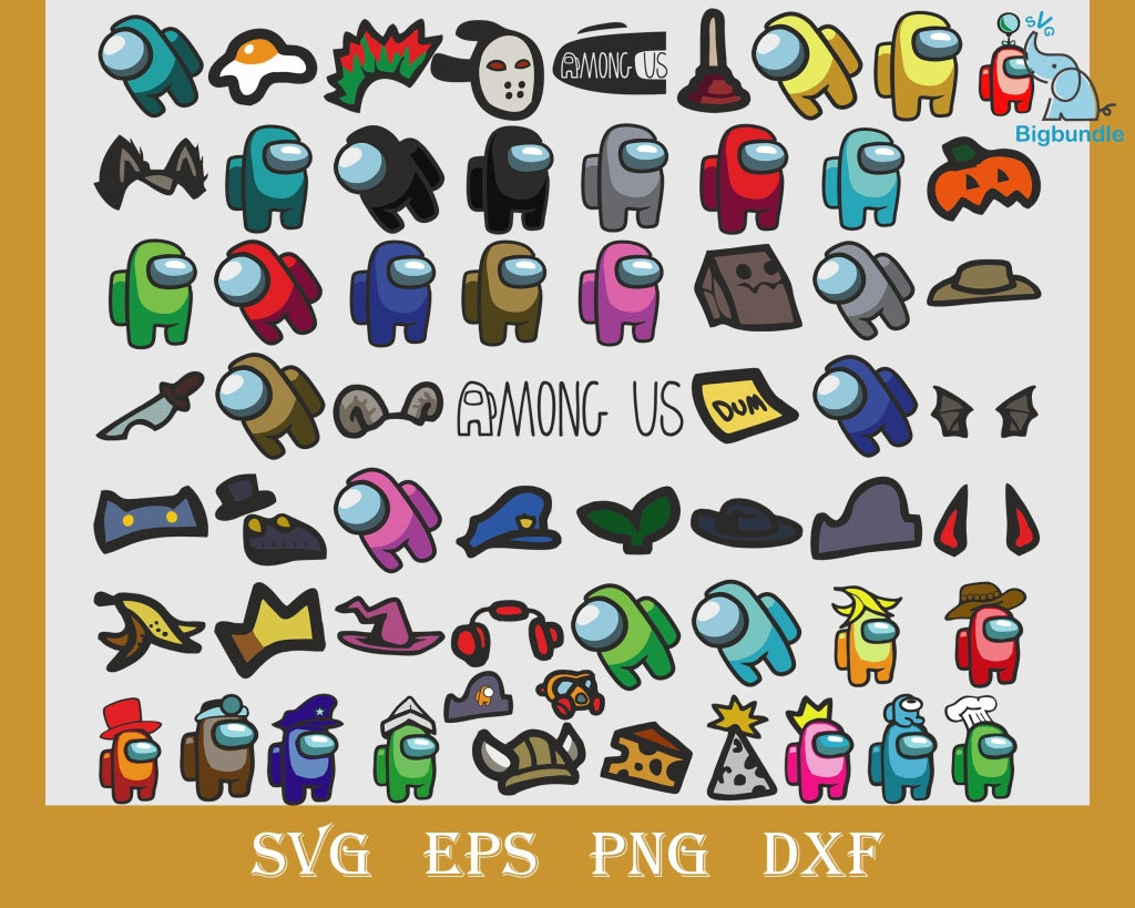 1500+ FILES Among Us SVG Bundle, Among Us Vector SVG, Among Us Game Svg, svg, eps, png, dxf, ai