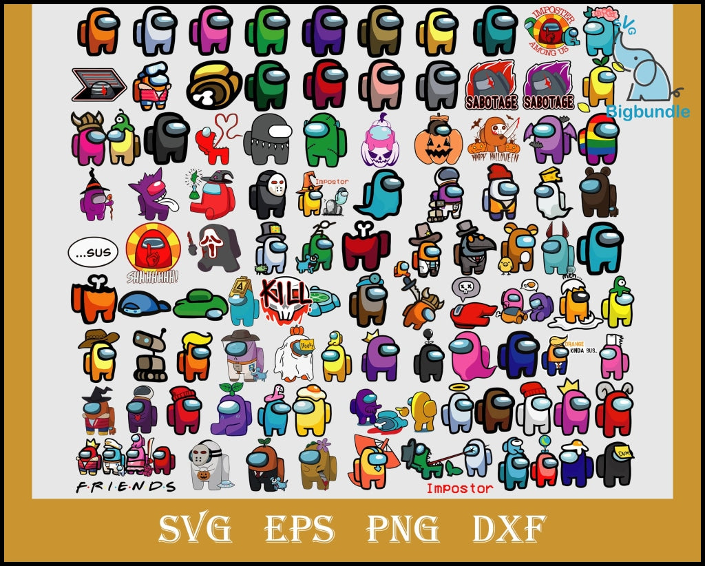 1500+ FILES Among Us SVG Bundle, Among Us Vector SVG, Among Us Game Svg, svg, eps, png, dxf, ai