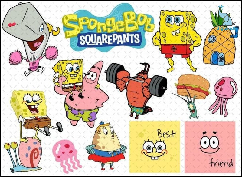 1500+ Spongebob Svg Bundle, Spongebob Png, Spongebob Birthday Svg, Spongebob Clipart, Patrick Star Svg, Sandy Cheeks Svg, Plankton Svg