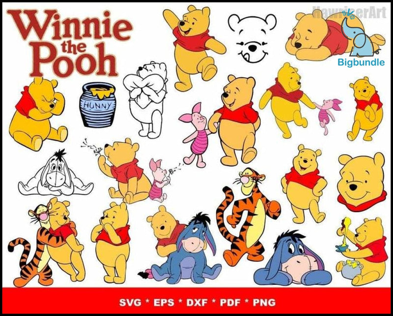 1500+ Winnie The Pooh Svg Mega Bundle 2.0, Pooh Svg