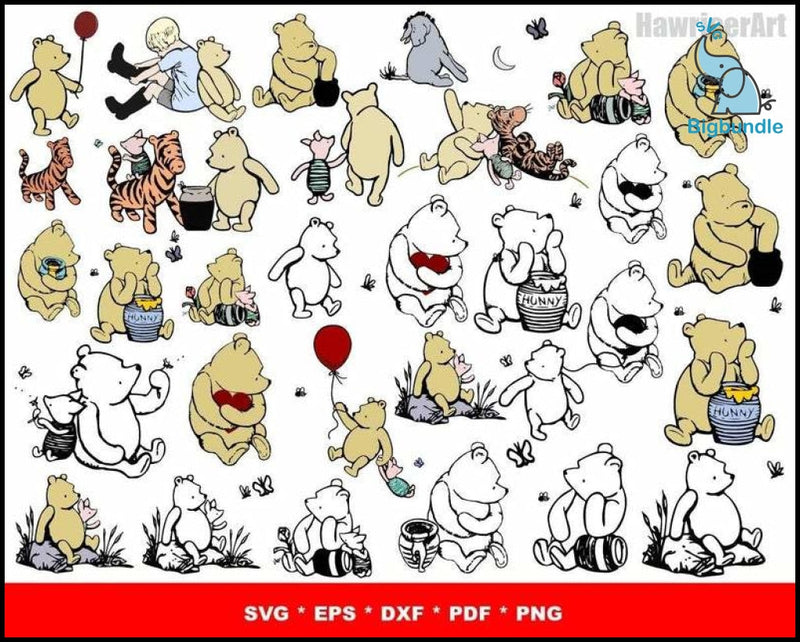 1500+ Winnie The Pooh Svg Mega Bundle 2.0, Pooh Svg