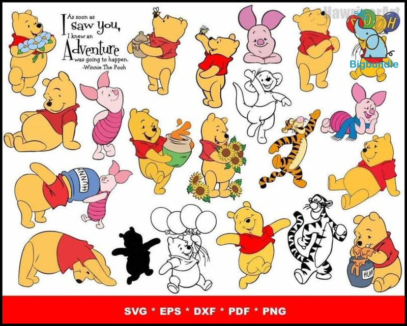 1500+ Winnie The Pooh Svg Mega Bundle 2.0, Pooh Svg