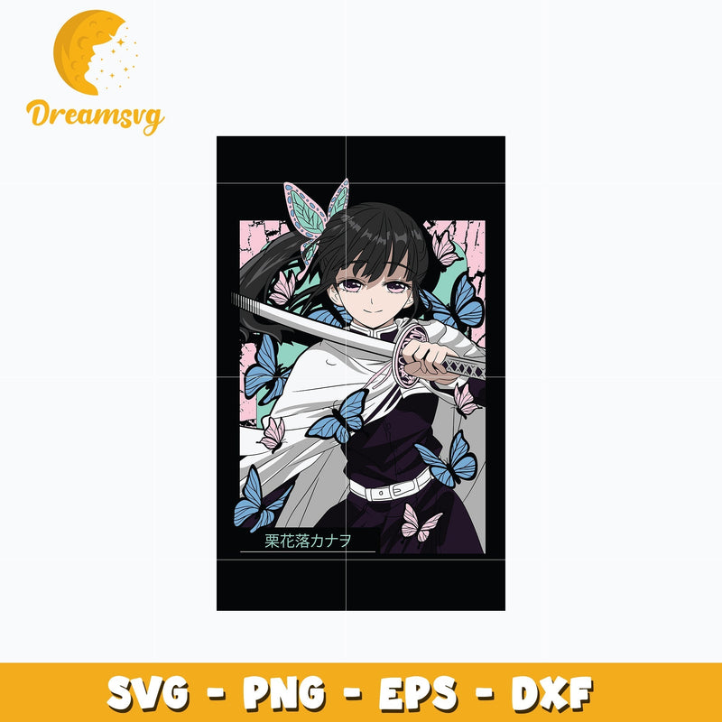 Kanao Tsuyuri design svg, anime svg, Kimetsu no Yaiba svg