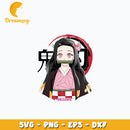 Nezuko kamado design svg, anime svg, Kimetsu no Yaiba svg