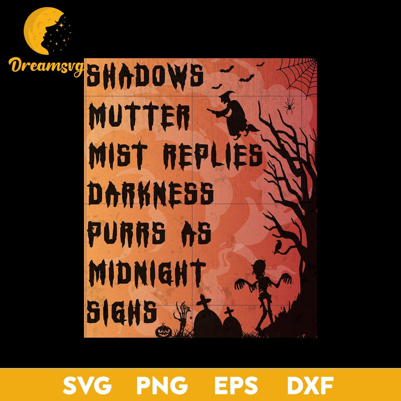 Midnight Halloween Svg, Halloween svg, png, dxf, eps digital file.