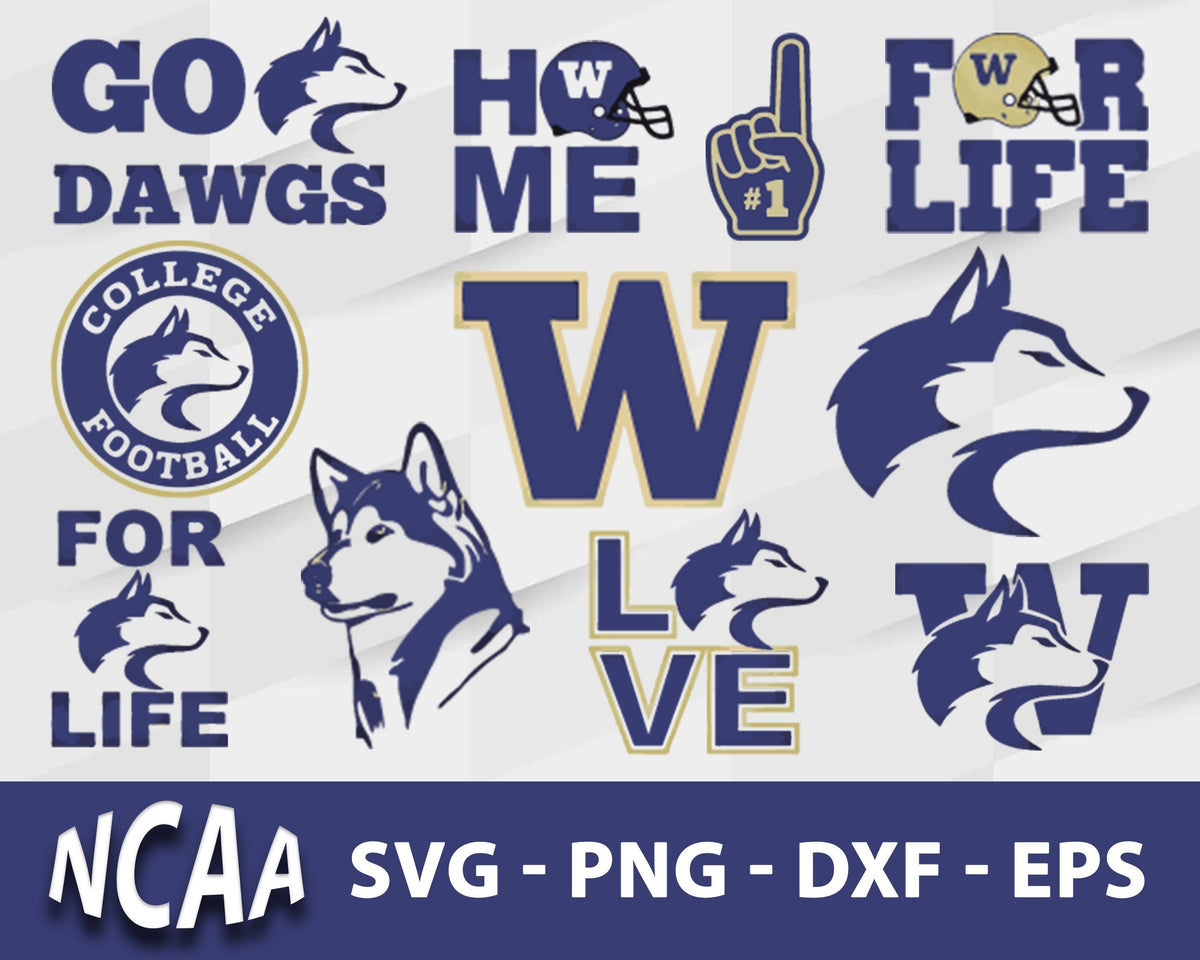 Washington Huskies Svg Bundle, Washington Huskies Svg, Sport Svg, Ncaa Svg, Png, Dxf, Eps Digital file.