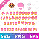 Paw Patrol SVG Bundle, Paw Patrol Clipart Paw Patrol Alphabet, Silhouette Svg Cut Files, Png Digital Bundle