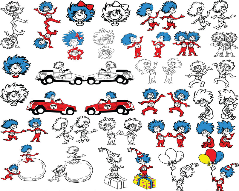 Dr seuss bundle svg, dr seuss svg, dr seuss quotes svg, png, dxf, eps digital file