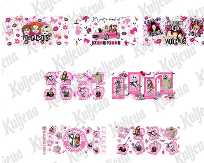 15+ Horror Pink  Killer 16oz Libbey Can Glass png, Digital download