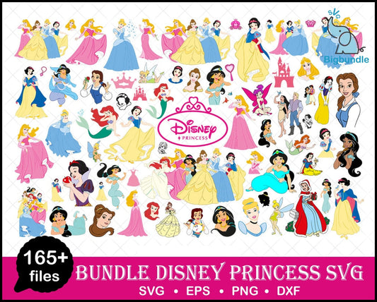 165+ Disney Princess SVG Bundle Cricut, Disney Princess Silhouette, Disney Princess Clip Art