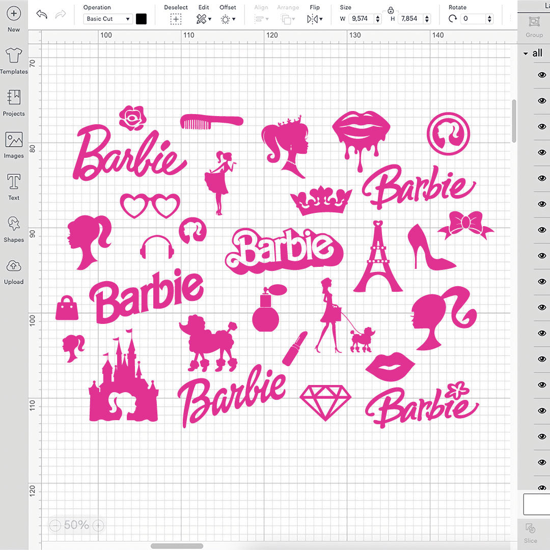 Barbie SVG Cut Files, Barbie Vector, Barbie Birthday SVG, Barbie Png