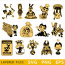 The Ink Machine Layered SVG, Bendy SVG Cut files, Bendy Cricut Designs, Bendy SVG PNG Files