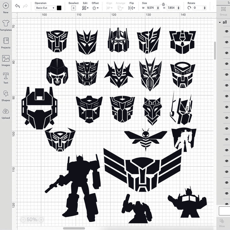 Transformers Layered SVG, Transformers SVG Cut files, Transformers Vector Files, Transformers PNG