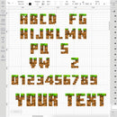 Minecraft Alphabet SVG, Minecraft Font SVG, Minecraft Cricut files, Minecraft Alphabet PNG