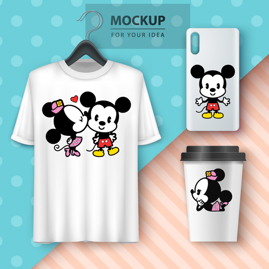 Baby mickey Layered SVG, Mickey Love Cricut files, Baby mickey SVG Cut files, Mickey Love Clipart