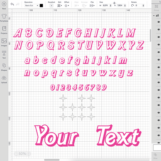 Barbie Layered Alphabet SVG, Barbie Font SVG, Barbie Cricut files, Barbie digital vector files, Barbie Font PNG
