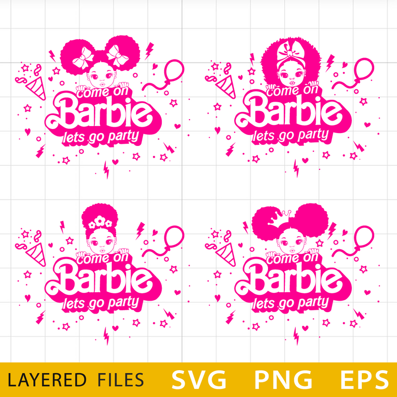 Kids Barbie Party SVG, Barbie Vector, Barbie Logo, Barbie Birthday, Barbie Print SVG, Barbie Print Svg, Barbie Digital