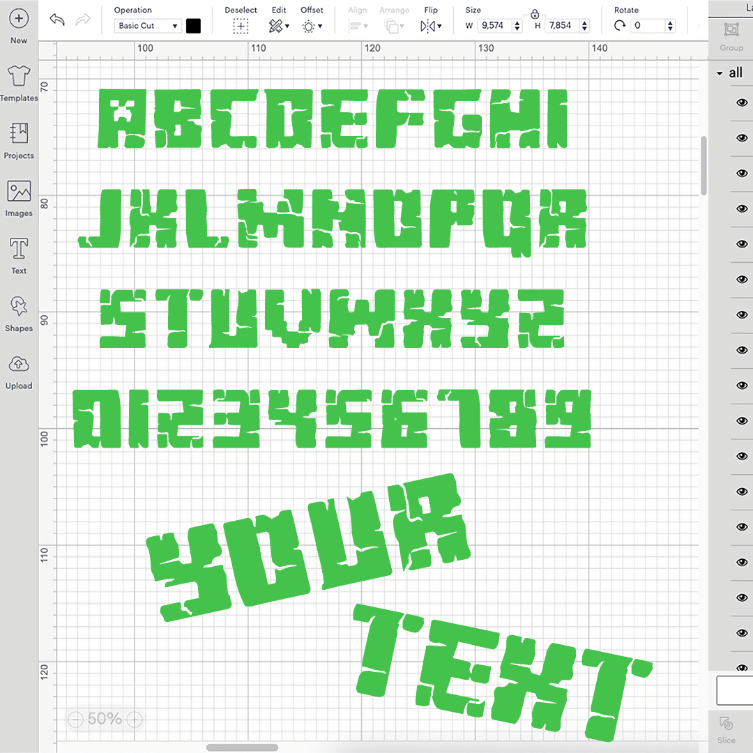 Minecraft Alphabet Layered SVG, Minecraft Font Cricut, Printable Minecraft Font SVG, Minecraft Birthday