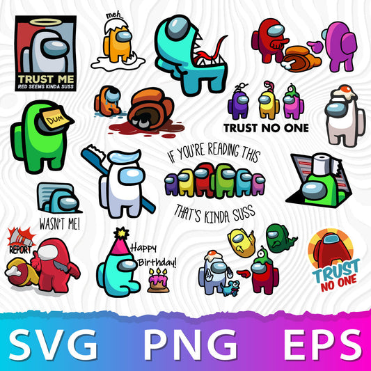 Among Us SVG Bundle, Among Us Cricut Designs, Among Us Cut files, Among Us Vector Files