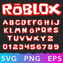 Roblox Layered Font SVG, Cricut SVG, Roblox Letters PNG, Roblox Alphabet SVG