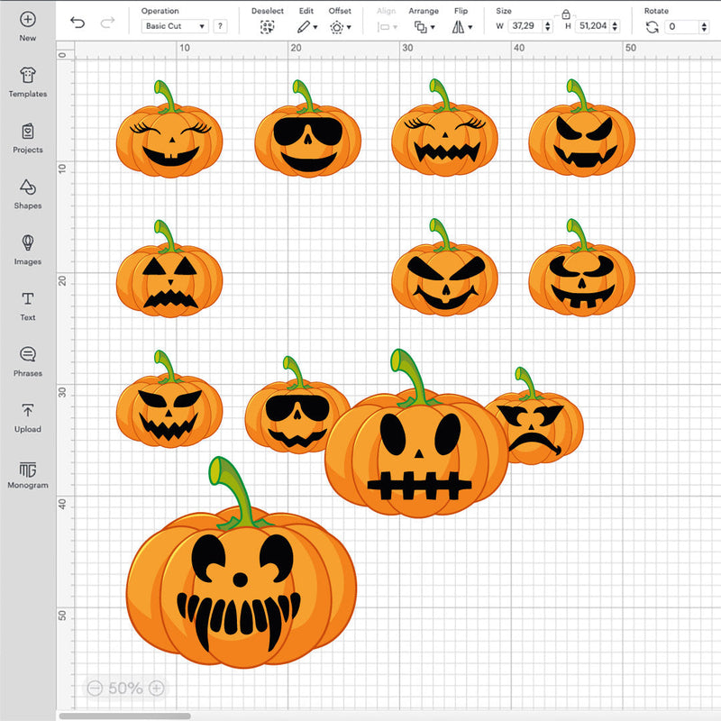 Halloween Pumpkin SVG, Pumpkin Head SVG, Halloween Pumpkin SVG for Cricut, Silhouette Vector Cut Files