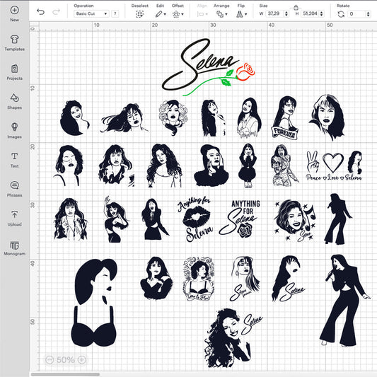 Selena Quintanilla SVG Bundle, Selena SVG, Selena Quintanilla Clipart, Selena Cricut Designs, PNG