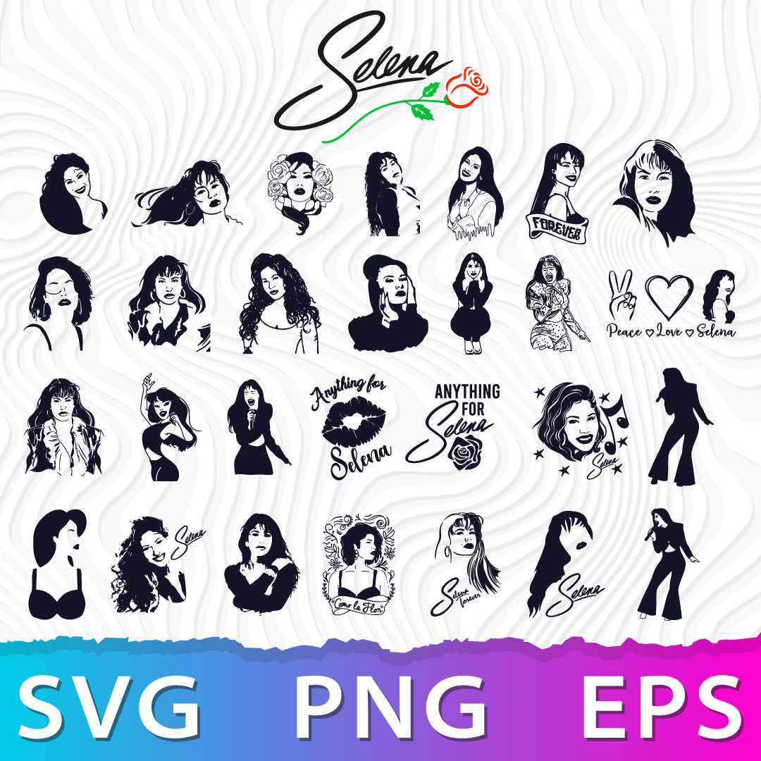 Selena Quintanilla SVG Bundle, Selena SVG, Selena Quintanilla PNG, Selena Cricut Designs