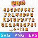 Naruto Font SVG, Cricut SVG, Naruto Alphabet SVG, Naruto Letters SVG