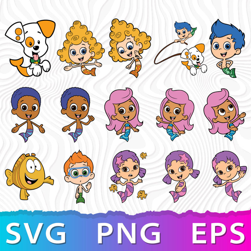 Bubble Guppies SVG, Bubble Guppies SVG Files For Cricut, Bubble Guppies PNG, Bubble Guppies Clipart