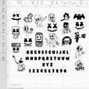 Dj Marshmello SVG Bundle, Cricut SVG, Dj Marshmello Font SVG