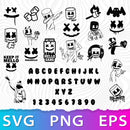 Dj Marshmello SVG Bundle, Cricut SVG, Dj Marshmello Font SVG