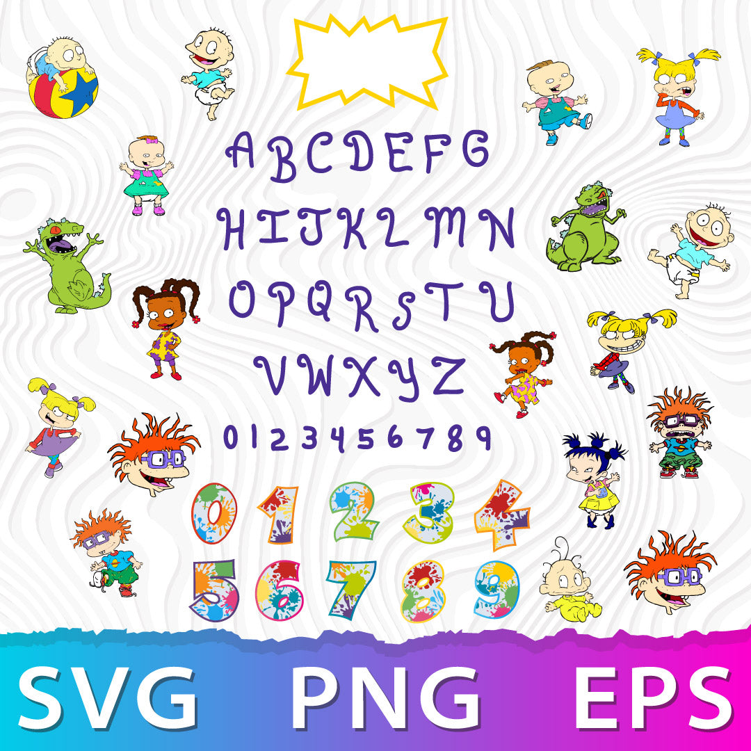 Rugrats Birthday SVG Bundle, Rugrats Birthday SVG Files, Rugrats Birthday Cricut Designs