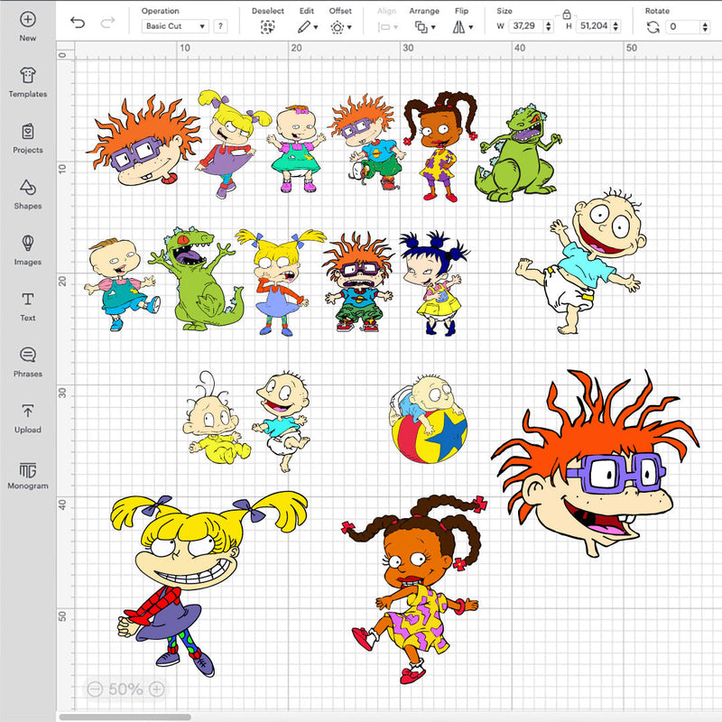 Rugrats Characters SVG Bundle, Rugrats SVG Files For Cricut, Rugrats PNG Transparent