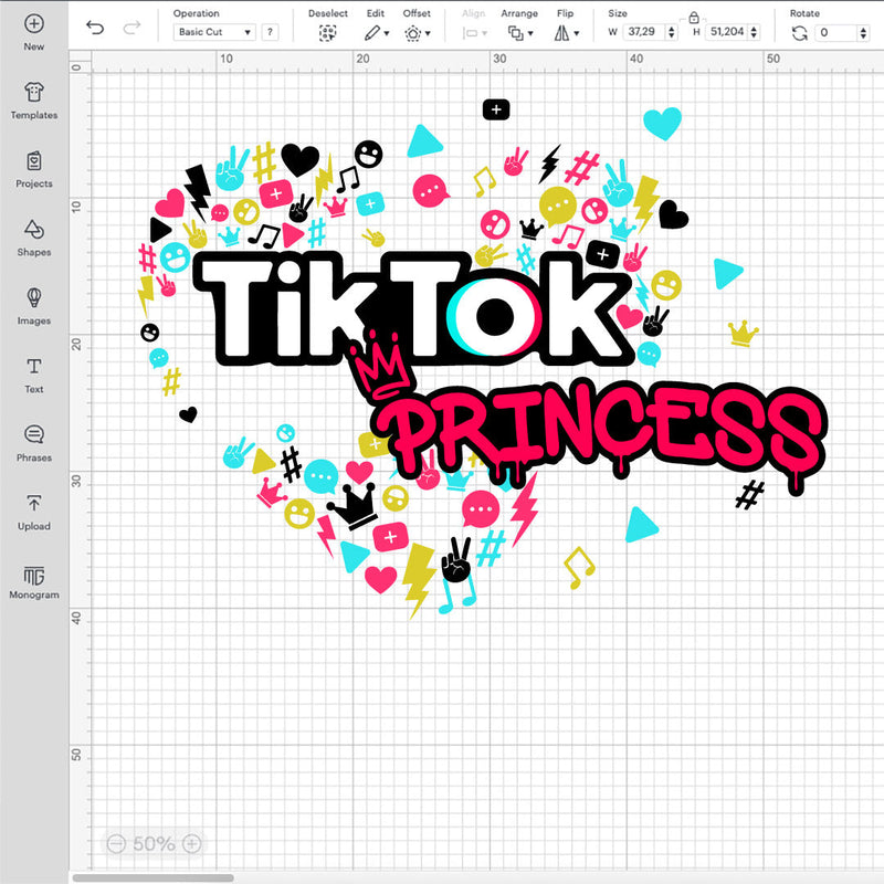 TikTok Princess SVG, TikTok Princess Printable, TikTok Princess SVG Cricut, TikTok Princess PNG Transparent