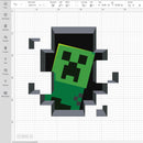 Minecraft Creeper PNG, Minecraft Creeper SVG, Creeper Minecraft SVG Design