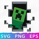 Minecraft Creeper PNG, Minecraft Creeper SVG, Creeper Minecraft SVG Design